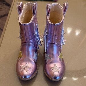 Pink Star Fringe Boots for Toddler girl